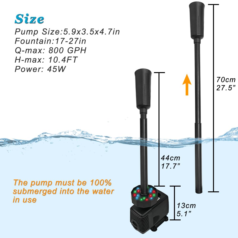 Four suction cups securing the pump for stable horizontal or vertical spray