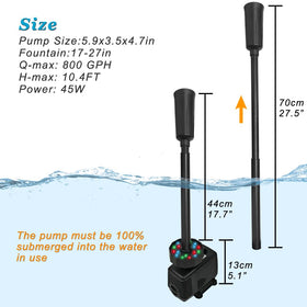Four suction cups securing the pump for stable horizontal or vertical spray