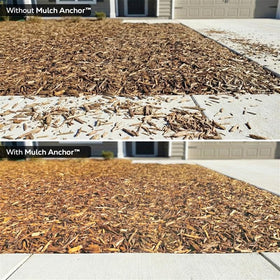Dominator Mulch Anchor on mulch surfaces helps stabilize loose mulch.