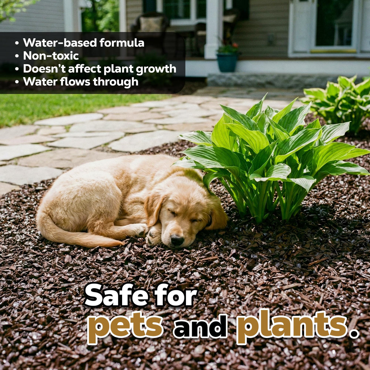 Dominator Mulch Anchor demonstrates coverage for different surfaces.