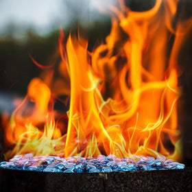 DomeStar indoor-outdoor fire pits decorate patios, fireplaces, and pools.