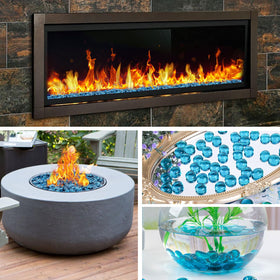 DomeStar versatile fire glass decor is safe and recyclable.