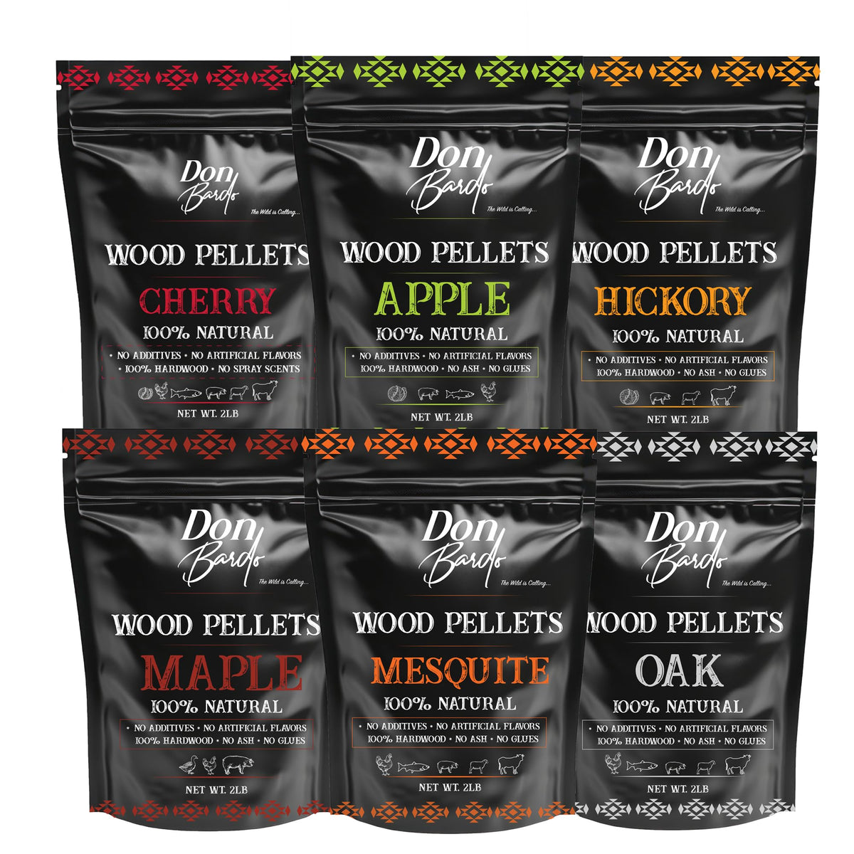 Don Bardo Hickory pellets for bold smoke and versatile cooking