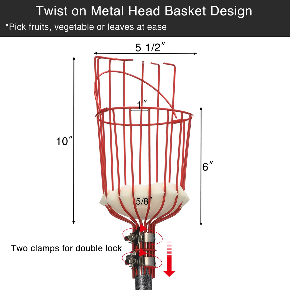 DonSail adjustable-length view highlighting 35-150 inch range for tall trees.