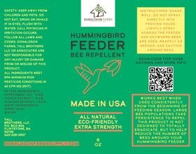 Donaldson Farms hummingbird feeder protection spray helps keep feeders accessible