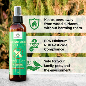 Direct application to drill holes with Donaldson Farms carpenter bee repellent.