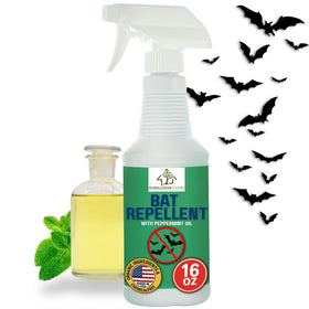 Donaldson Farms Bat Repellent Spray demonstrates easy indoor and outdoor application to deter bats.