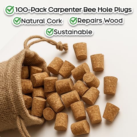 Donaldson Farms corks fit easily into bee holes for quick repair.
