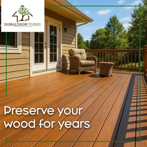 Porch wood maintenance with Donaldson Farms corks supports long-lasting structure.