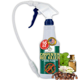 Donaldson Farms Carpenter Bee Spray extended nozzle for deep reach into nests and holes.
