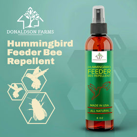Donaldson Farms citrus bee-deterrent spray for outdoor hummingbird feeding area