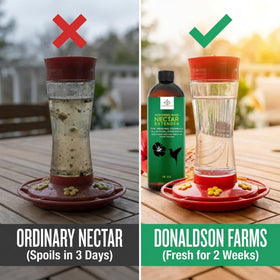 Donaldson Farms Easy use shake and mix instructions for nectar extension.