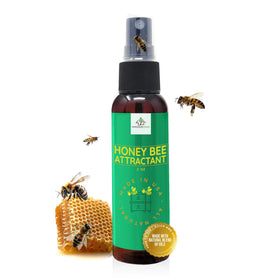 Donaldson Farms Honey Bee Attractant bottle front boosts pollinator attraction.