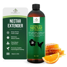 Donaldson Farms Hummingbird Nectar Extender bottle keeps nectar fresh up to two weeks.
