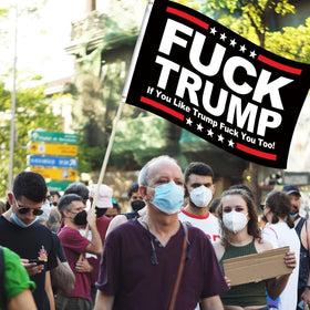 Doncida anti-trump flag for versatile decor at events or protests