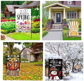 Doncida new-year-design garden flag celebrates fresh starts outdoors