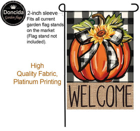 Doncida winter design garden flag welcomes guests with warmth