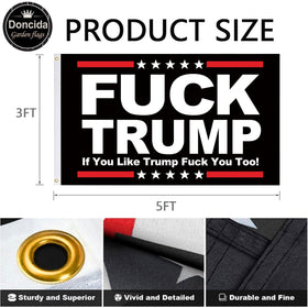 Doncida anti-trump flag with bright colors ideal for rallies and events