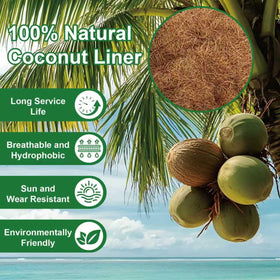 DONGXYTWH 24-inch coco liner for fence baskets provides eco-friendly coverage with strong drainage.