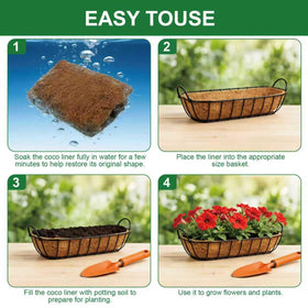 DONGXYTWH 24-inch coco liner for hanging baskets keeps roots moist and well-drained.