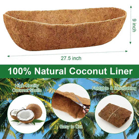 DONGXYTWH 24-inch coco liner for trough planter easily shapes to a neat, natural display.