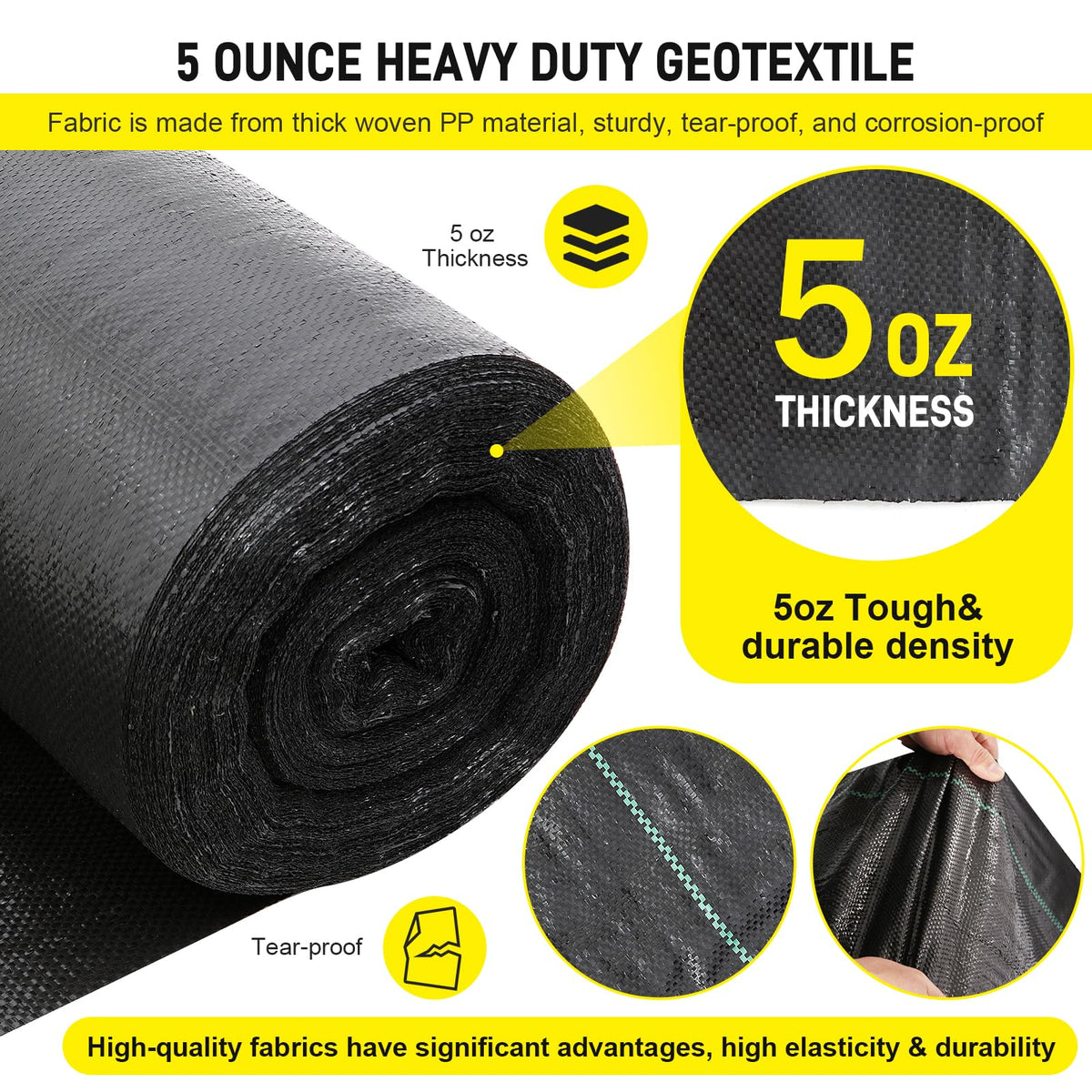 Doniks woven texture landscape fabric lets air and water reach soil.