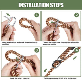 DONILIGA secure suspension system keeps swings steady on branches.