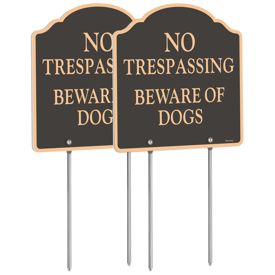 Doninex no trespassing sign 12x12 boosts property security from afar.