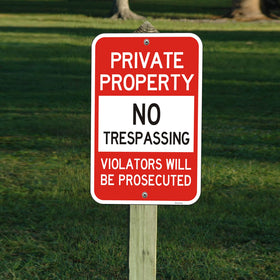 Doninex outdoor durable sign withstands weather for private property perimeters.