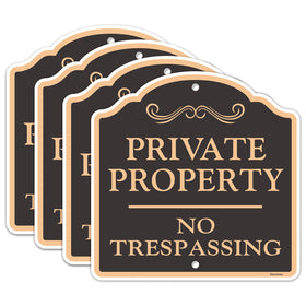 Doninex 12x12 private property sign front view for clear boundary signaling.