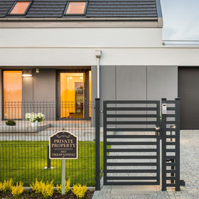 Doninex mounting holes enable quick secure installation on posts or fences.
