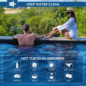 DONJOP scum absorber washable care demonstrates simple cold-cycle cleaning.