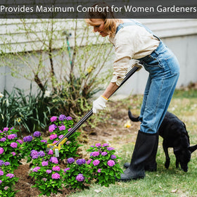 DonSail adjustable-length hoe extends from 30 to 43 inches for comfort