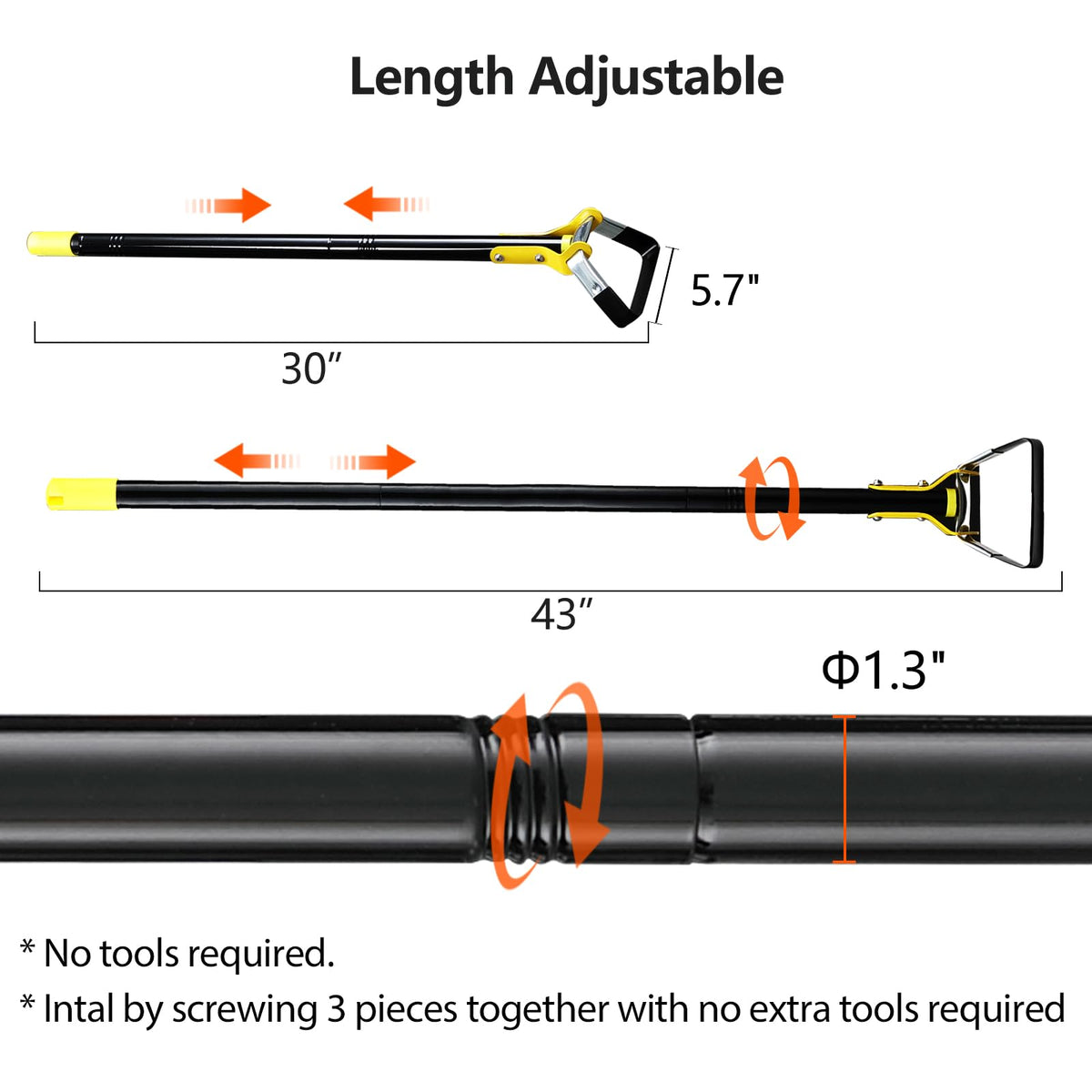 DonSail heavy-duty steel core withstands regular garden use