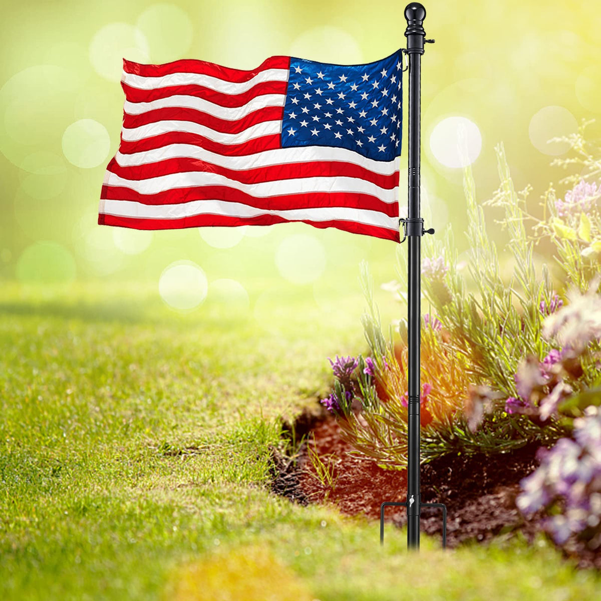 DonSail rotating 360° flag rings prevent tangling in windy conditions
