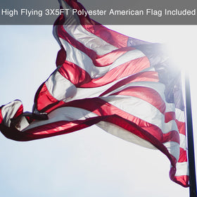 DonSail stainless steel flag pole 1 inch diameter highlights endurance