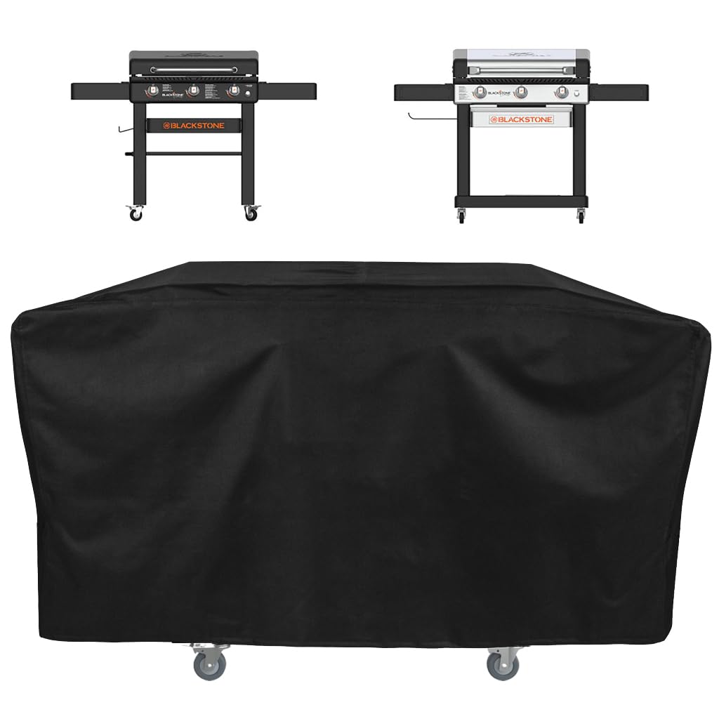 DONSIQIZZ griddle cover on 30in hooded Blackstone protects from rain and sun