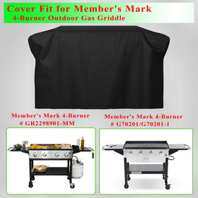 DONSIQIZZ griddle cover back view keeps outdoor weather off when grill is stored