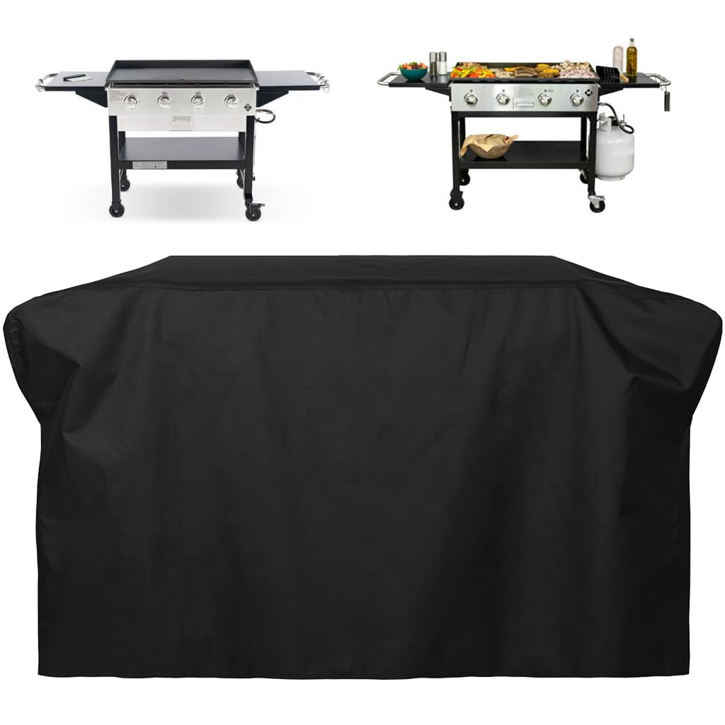 DONSIQIZZ griddle cover front view protects the Member's Mark 4-burner griddle from rain
