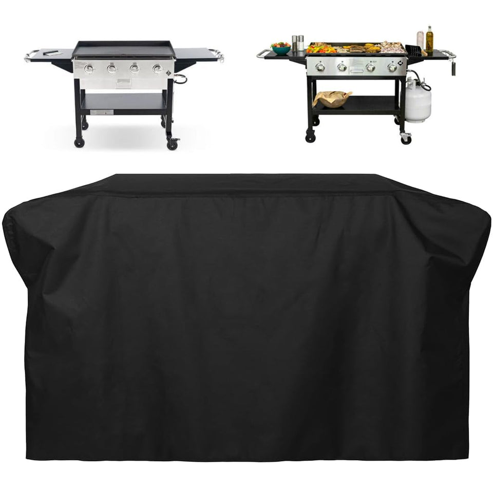 DONSIQIZZ griddle cover front view protects the Member's Mark 4-burner griddle from rain