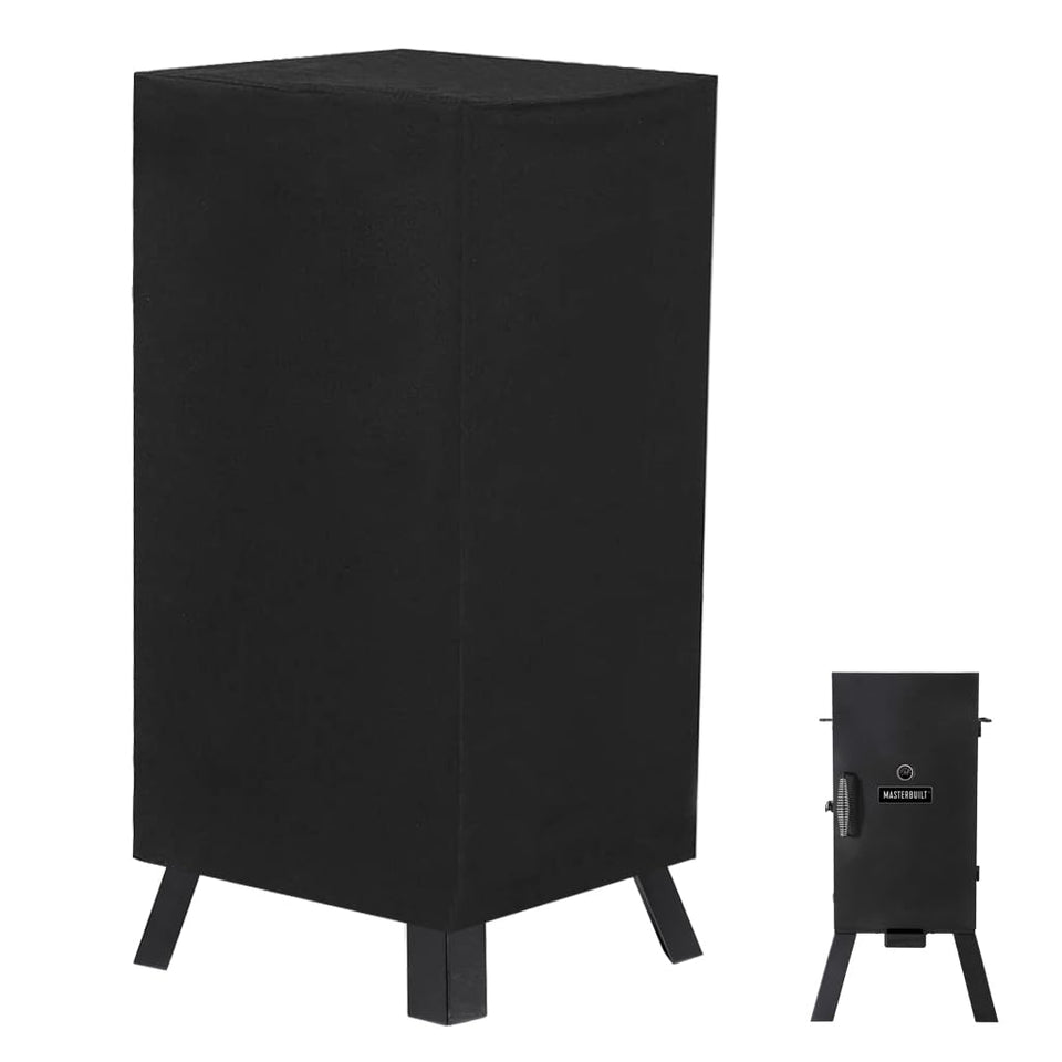 DONSIQIZZ Masterbuilt smoker cover front view showing snug fit and weather protection