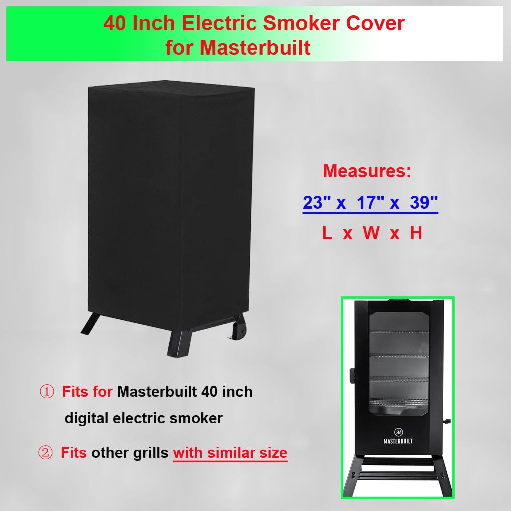 DONSIQIZZ smoker cover with waterproof outer layer shields against rain and dust.