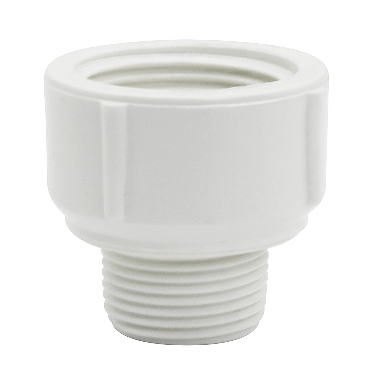 DONWAER outdoor irrigation setup using white PVC adapters.