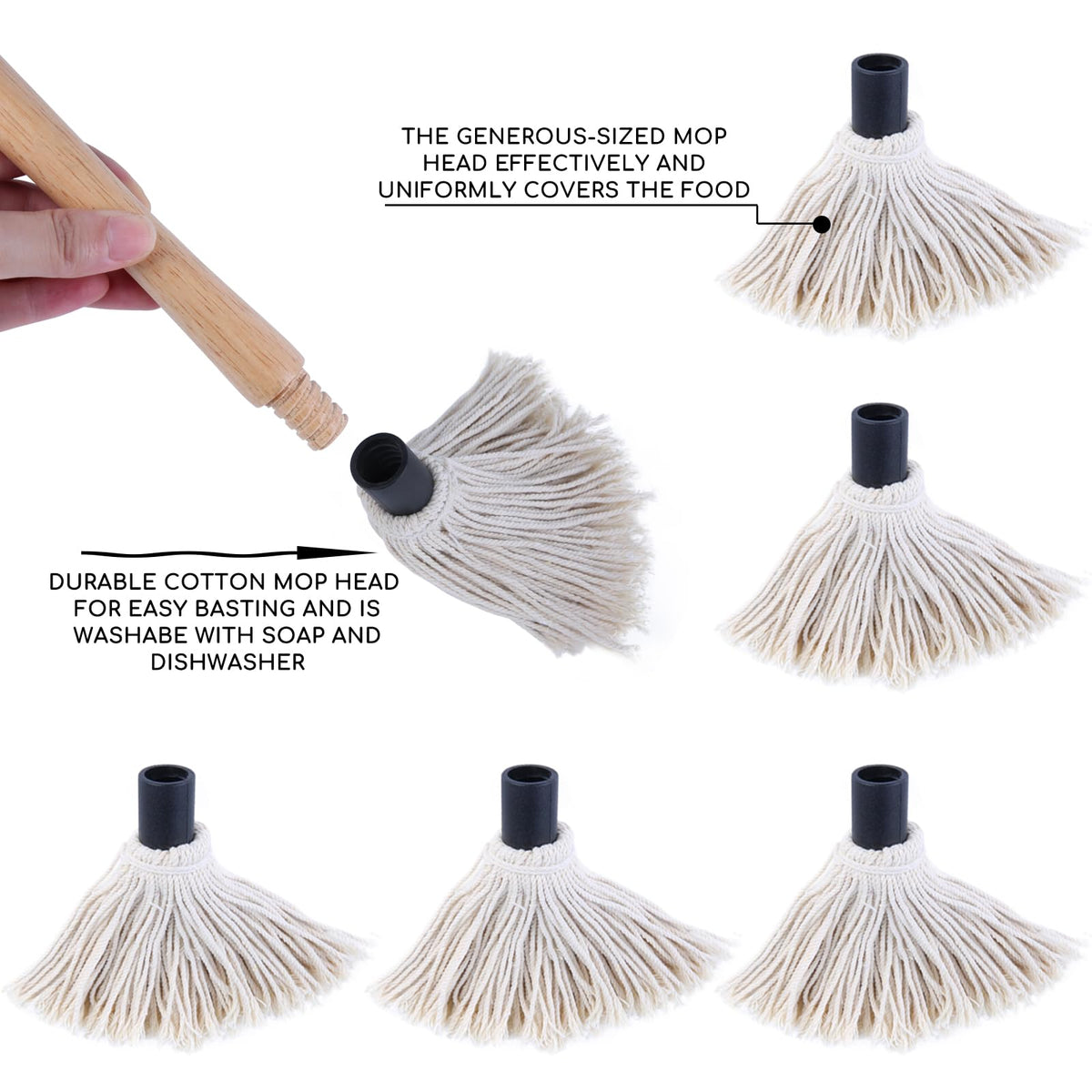 Donxote BBQ mop set of 2 offers versatile sauce coverage
