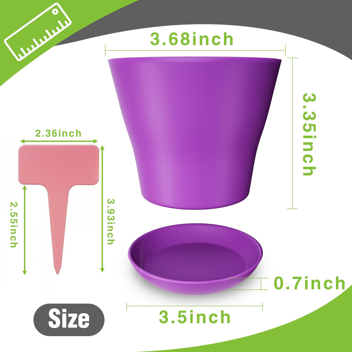 Doobbu colorful 8-color pots bundle for seed starting and decor