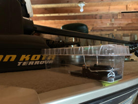 DoomBox coax in-line design guides mice toward the exit.