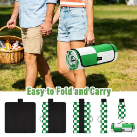 Doonly Picnic Blanket set up at campsite for versatile outdoor use