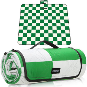 Doonly Picnic Blanket folded with strap for easy travel