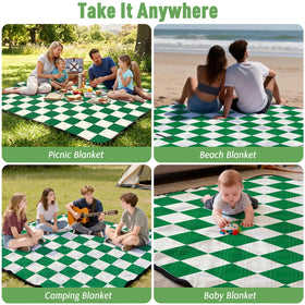Doonly Picnic Blanket spread on park lawn for a family picnic