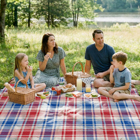 Doonly picnic blanket strap storage, easy to carry.